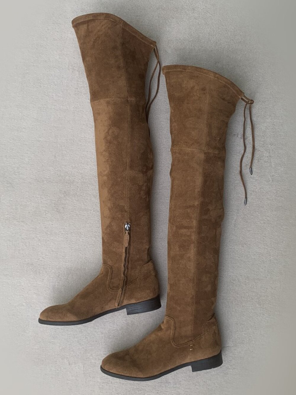 Dolce Vita Over-The-Knee Faux Suede Back-Tie Sock Boot Sz 7.5